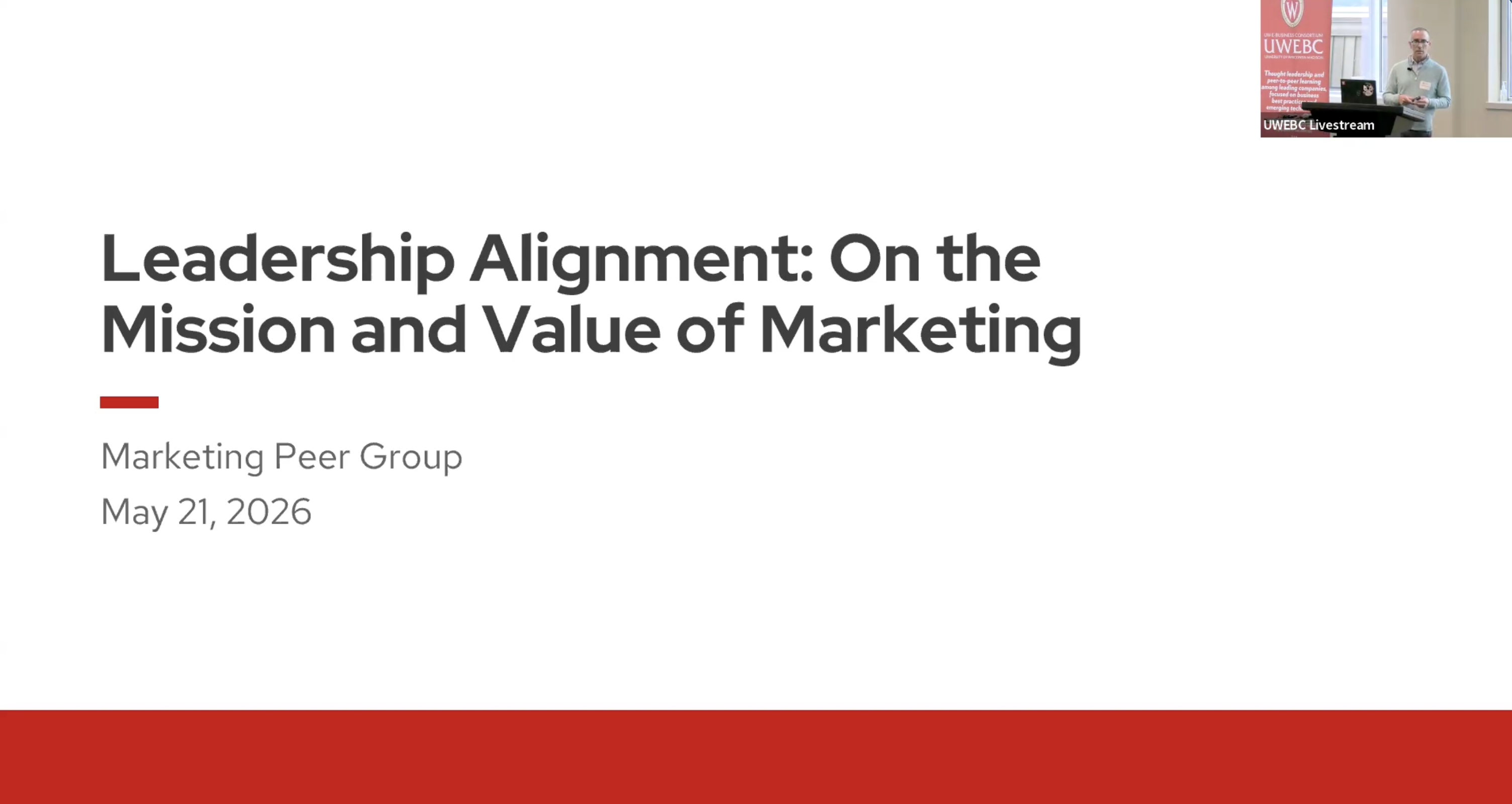 1. Full Event Recording: Leadership Alignment on the Mission and Value of Marketing thumbnail